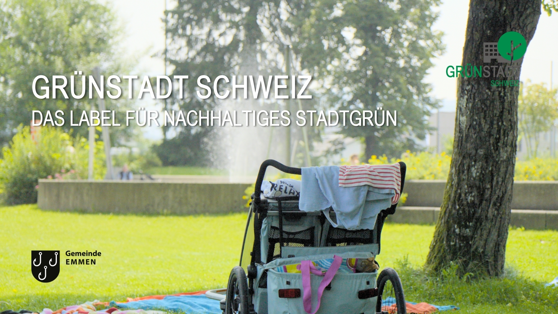 CH Grünstadt Schweiz Label für die Gemeinde Emmen 